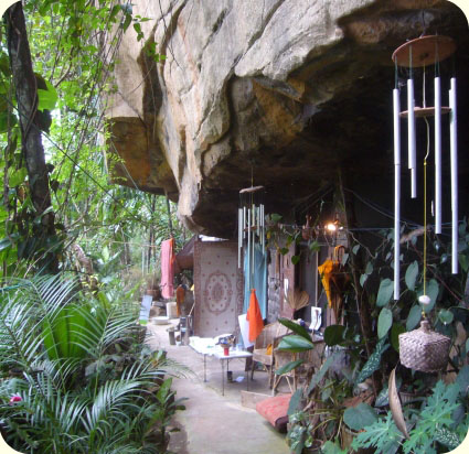 The veranda of the cave